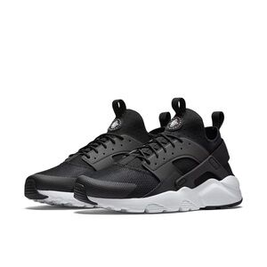 Black and White Sneakers; Nike Air Huarache Run Ultra Women's5/Kids4